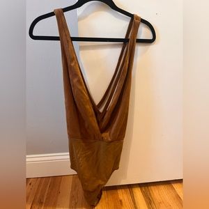 Urban Outfitters Faux Suede Bodysuit